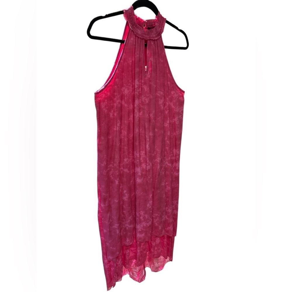 Mlle Gabrielle Fuchsia Ruffled Top